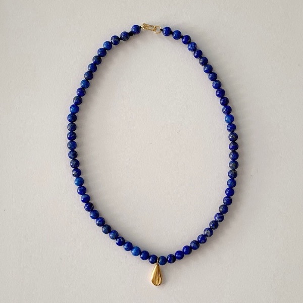 LAPIS BALL NECKLACE