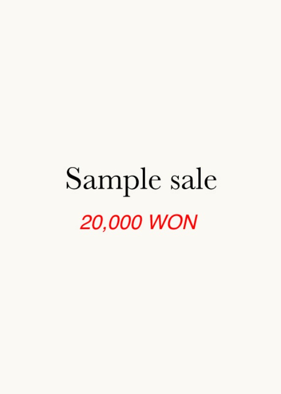 [SAMPLE SALE] 20,000 WON