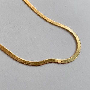 FLAT SNAKE CHAIN NECKLACE (4mm)